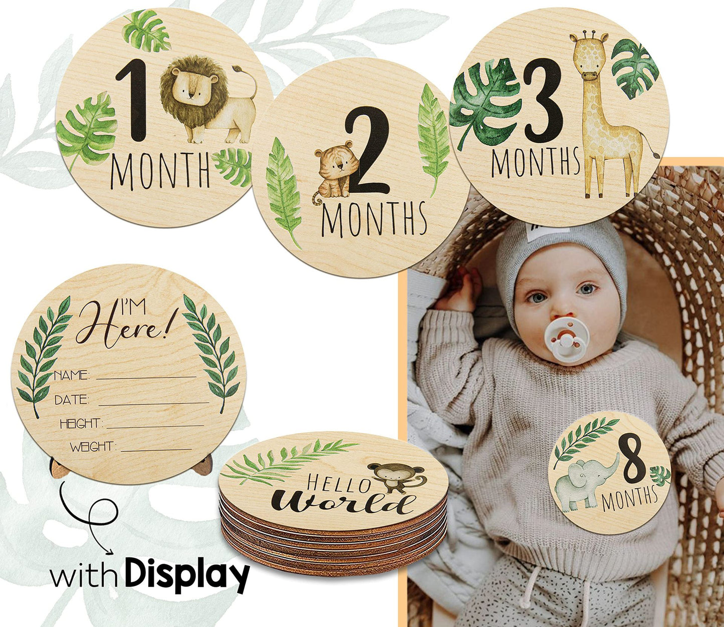 Woodland Baby Milestone Cards