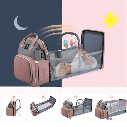 All-in-One Mummy Backpack Crib Bag