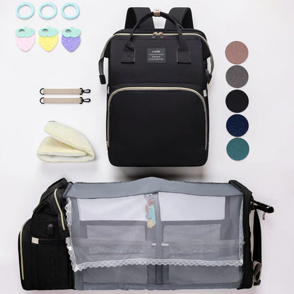 All-in-One Mummy Backpack Crib Bag