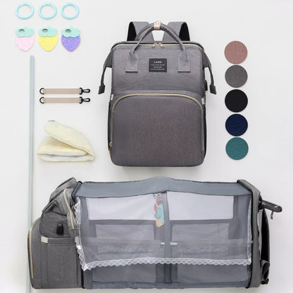 All-in-One Mummy Backpack Crib Bag